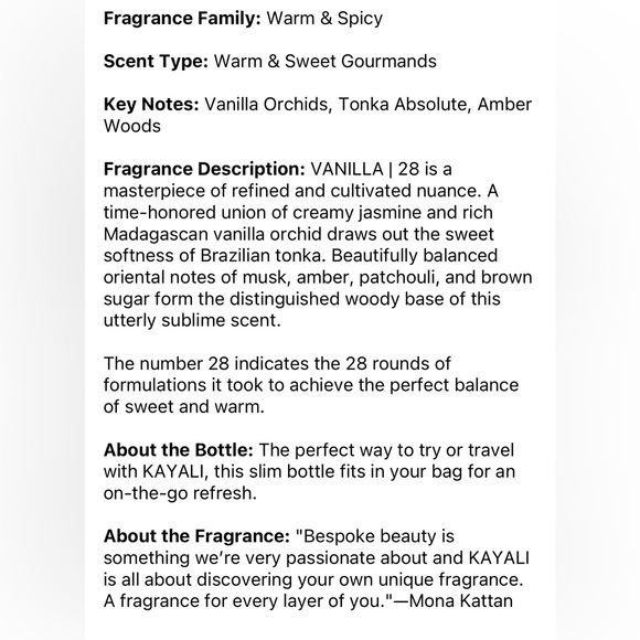 Kayali Vanilla 28 Perfume 10ml - Picture 4 of 4